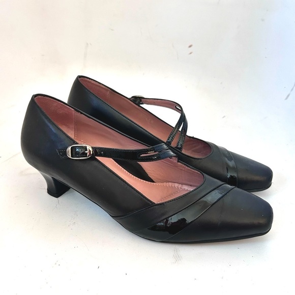 BEAUTIFEEL Women's Julie Leather and Patent Leather Maryjane Pump Size 38 7.5 - Picture 1 of 10